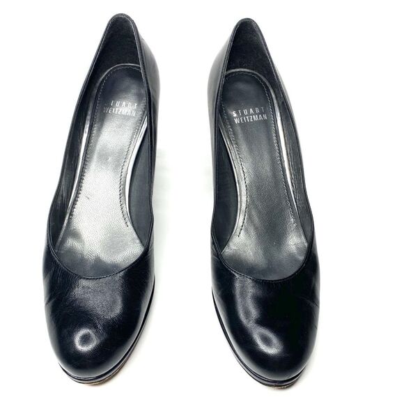 Stuart Weitzman Shoes - Stewart Weitzman womens black leather pumps 8N